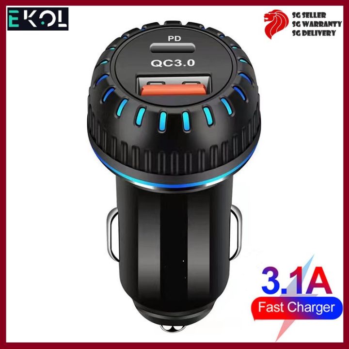 EKOL Car Charger - Fast Performance / Fast Charging